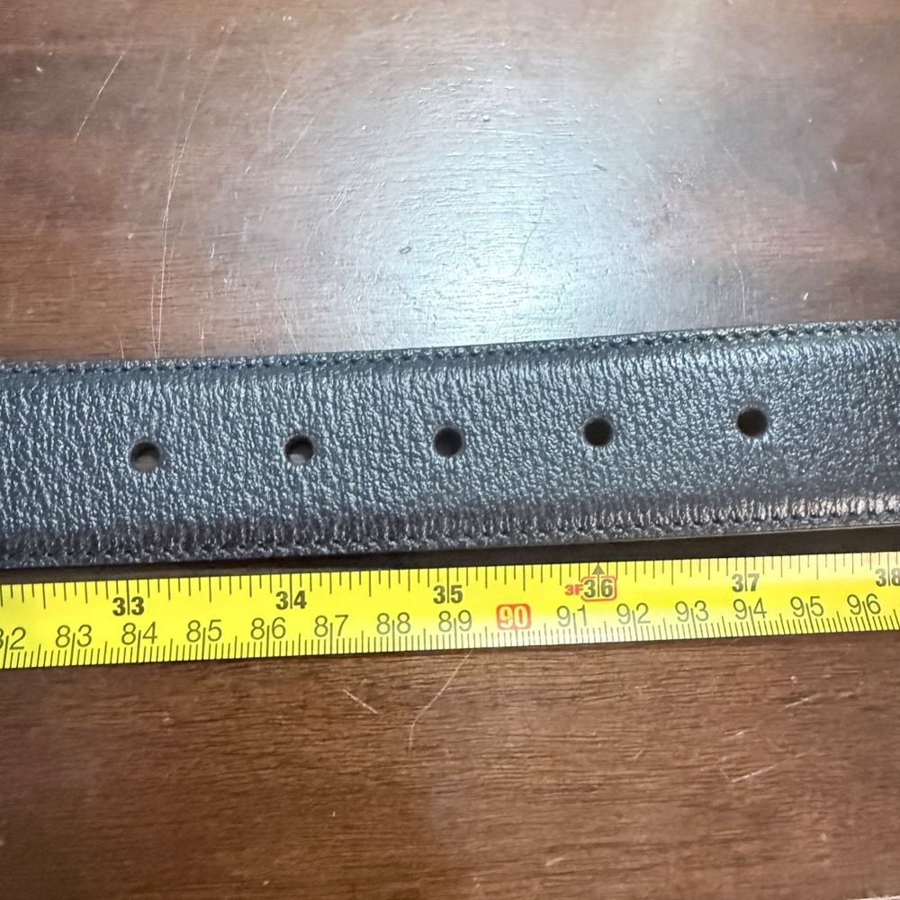 Gucci 495122 Black Leather Bee and Star Print Belt Gold Buckle 90 - Picture 11 of 13